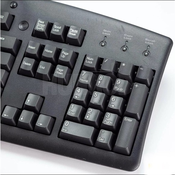 DELL PS/2 104-Key PC Windows Desktop Keyboard Black Wired RT7D00 SK-8100 - Picture 2 of 11